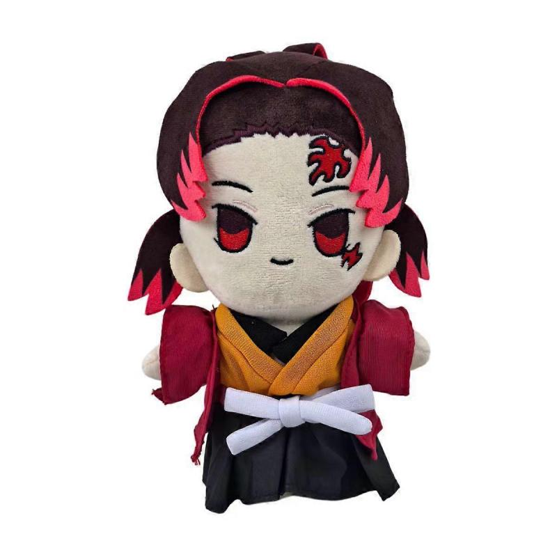 Plush Doll Toy Akaza Cosplay Anime Demon Slayer: Kimetsu No Yaiba Tsugikuni Yoriichi Kokushibo Cute Soft Stuffed Pillow 20cm