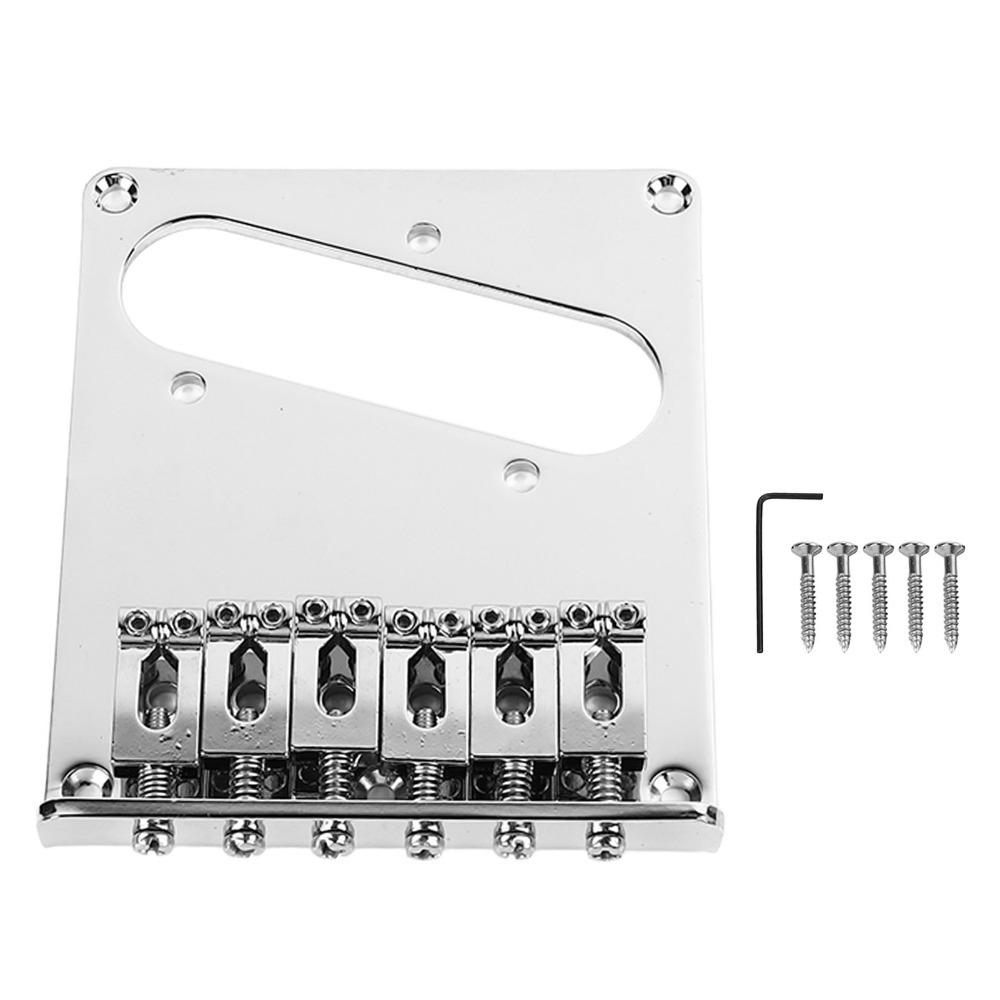 Metal Electric Guitar Bridge Silver 6 String Guitar Bridge For Electric Guitar