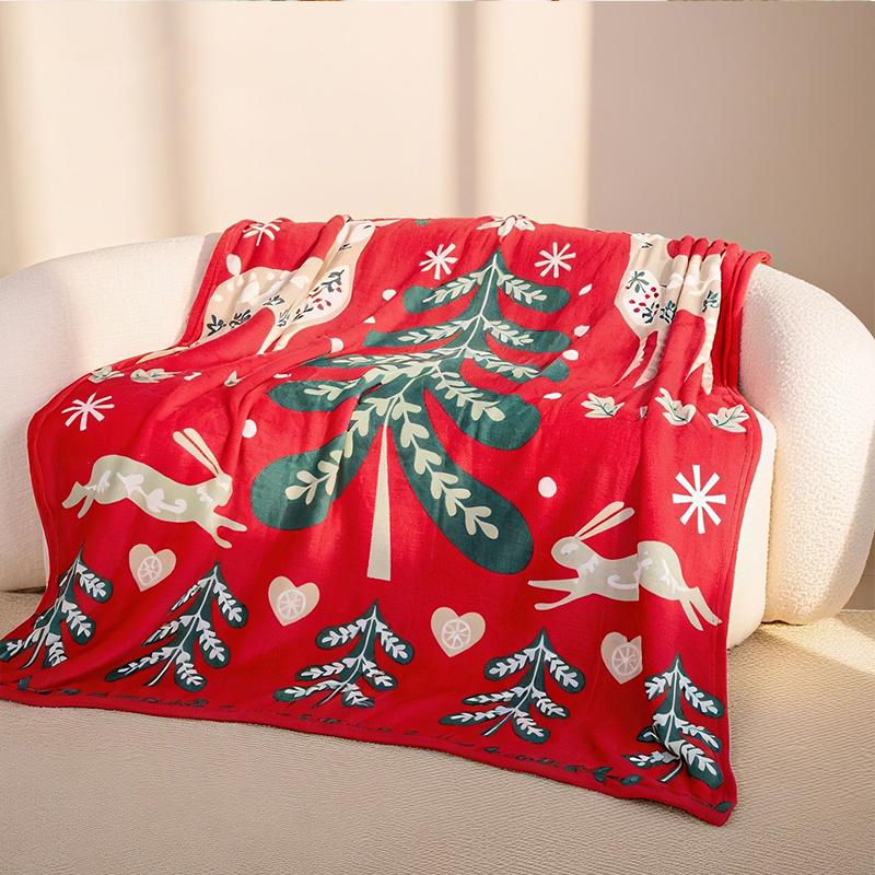 Printed Christmas Blanket Christmas Decorative Blanket Little Soft Blanket Warm Cover For Winter 130x170cm