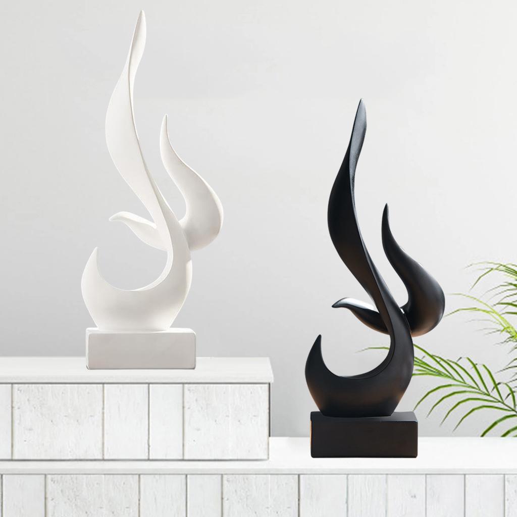 Abstract Sculpture Minimalist Art Resin Home Accessories Decor Decorative Figurine, Hotel Bar Display Accent Statues nero