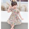 Summer Infant Baby Girls Floral Dress Fashion Princess Sundress Little Girls Casual Printed Holiday Outfit Dress