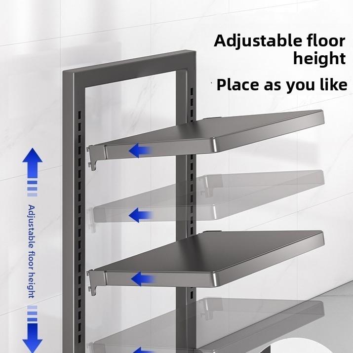 Square pot rack, kitchen rack, household multi-functional pot storage rack, multi-layer cabinet under sink adjustable rack