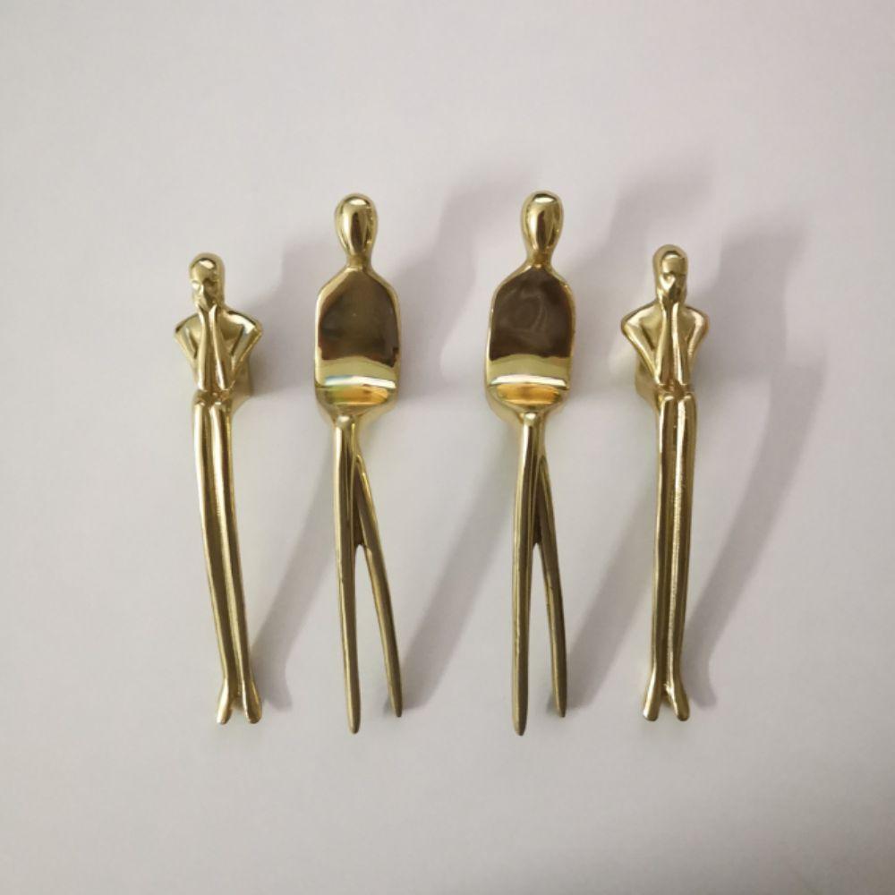 European Style Door Knobs Solid Brass Cabinet Handles French Nordic Door Handle  Gold Finish