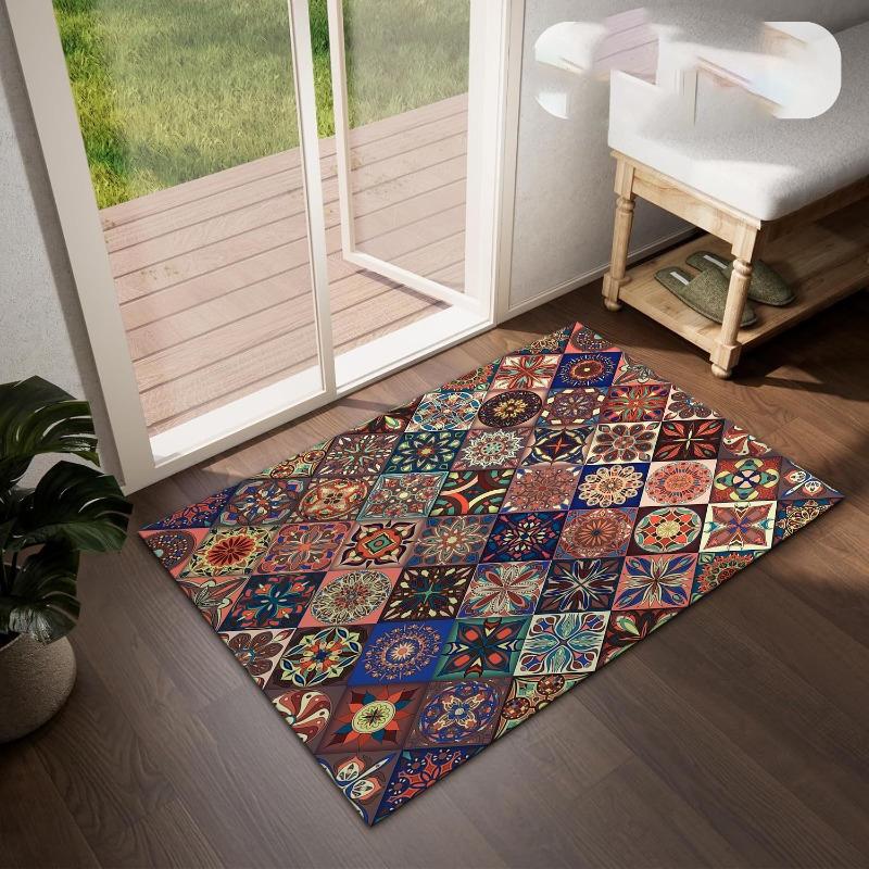 Luxury Persian-Inspired Carpet Backing Comfortable Versatile for Living Room Bedroom Outdoor Cafes More Mat Corridor Door Rug