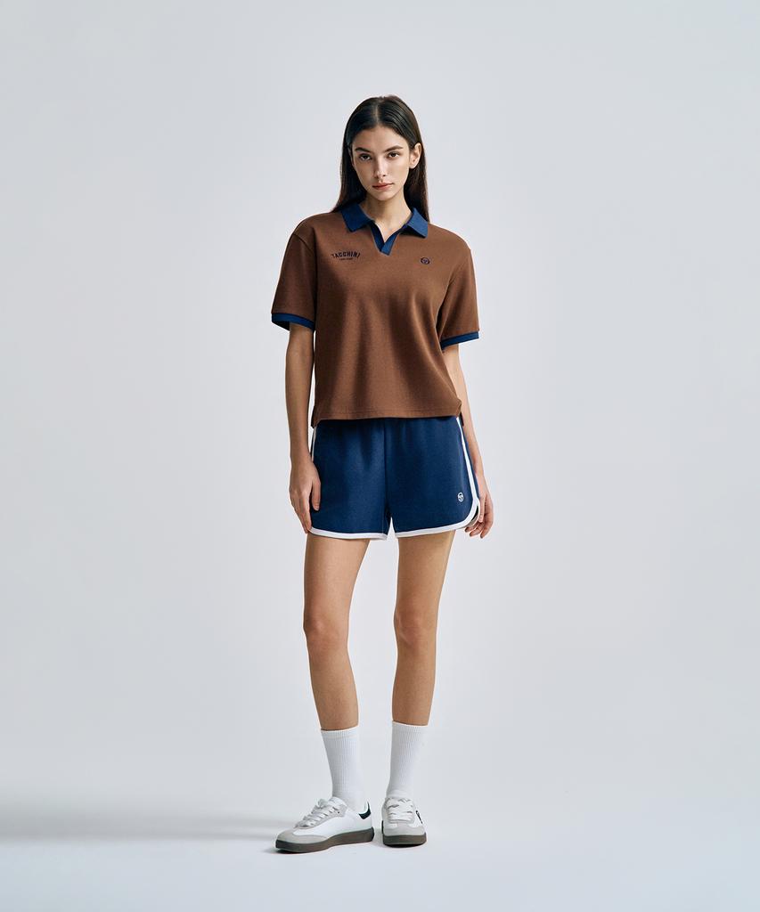 SERGIO TACCHINI W Double Knit Open Collar Polo