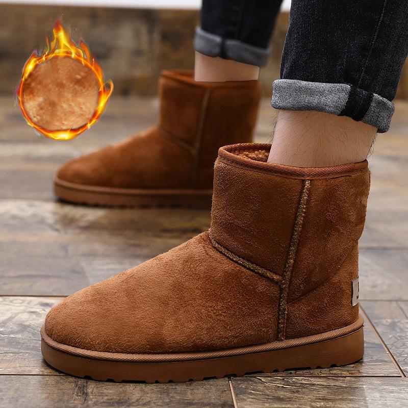 47 Snow Boots Men's and Women's Winter Velvet Thickened Thermal Cotton Shoes Casual Northeast Outdoor High-top Martin Boots 36