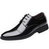 Leather Shoes Men's Autumn Business Dress Genuine Leather Men's Casual Black Pointed Inner Height Increase Men's Shoes Leather Shoes