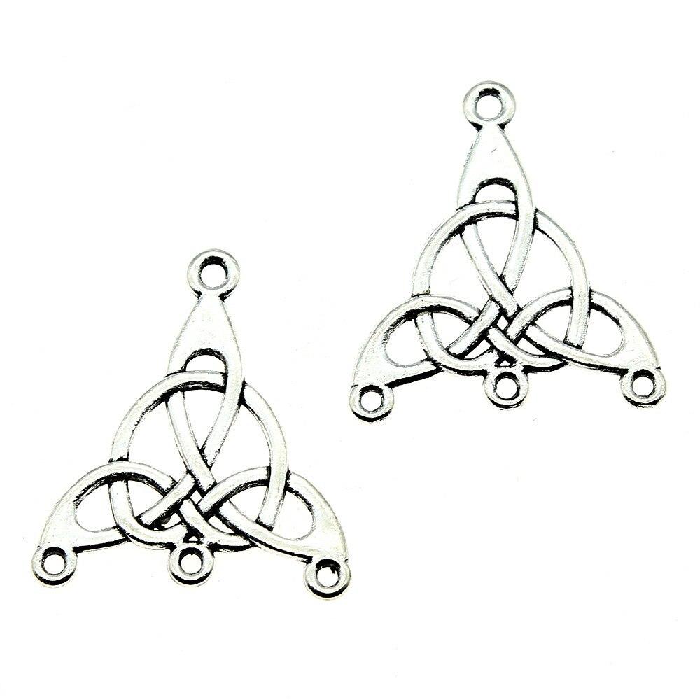 10pcs 25x29mm Antique Silver Color Porous Earring Connector DIY Jewelry Findings Accessories Charms