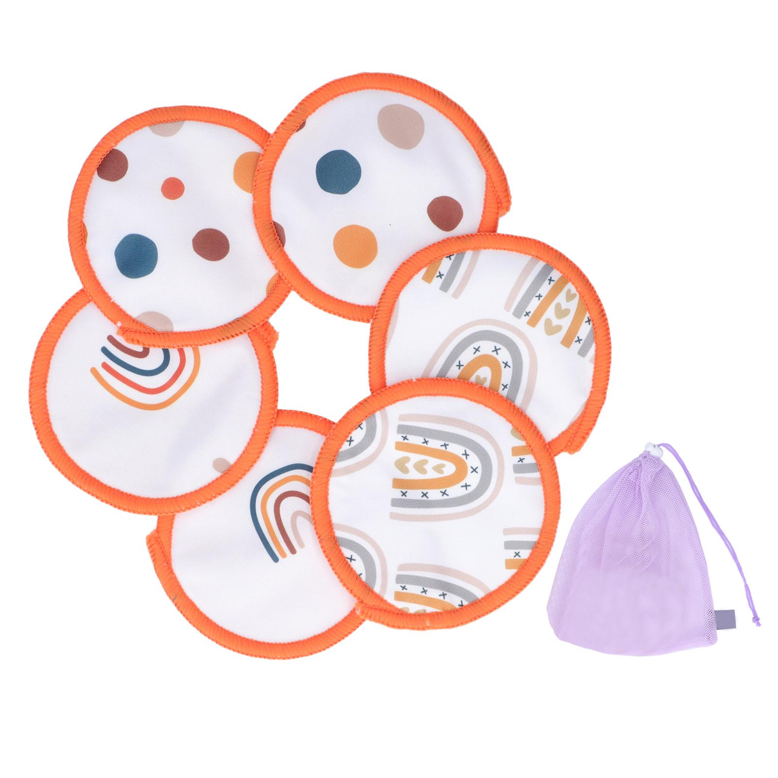 

6 шт. Нагрудные прокладки из бамбукового волокна, моющиеся, многоразовые, дышащие, для кормления грудью