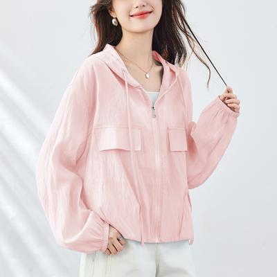 Sunscreen Clothes Women's Summer New Shirts Sunscreen Clothes Light Casual Hooded Cardigan Jacket Women