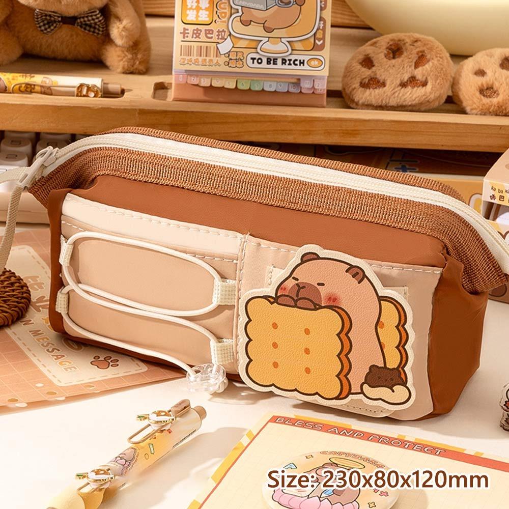 Multi Layer Pen Bag Handheld Design Stationery Bag Multifunctional Pencil Case  School Office