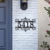 Metal Address Sign House Number Plate Handmade Elegant Home Decor Housewarming Gift