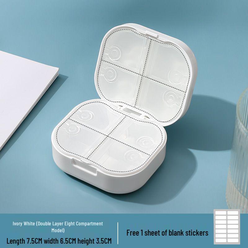 Compact, Moisture-Proof Pill Box for Daily Medication - 3 Times a Day, 7-Day Organizer