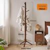 Solid Wood Floor Coat Rack