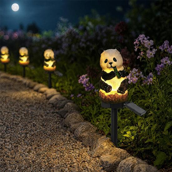 Solar Animal Stake Light, Resin Owl Panda Frog Garden Lights, Waterproof Outdoor Landscape Lamp, Fairy Yard Lawn Pathway Patio Decor