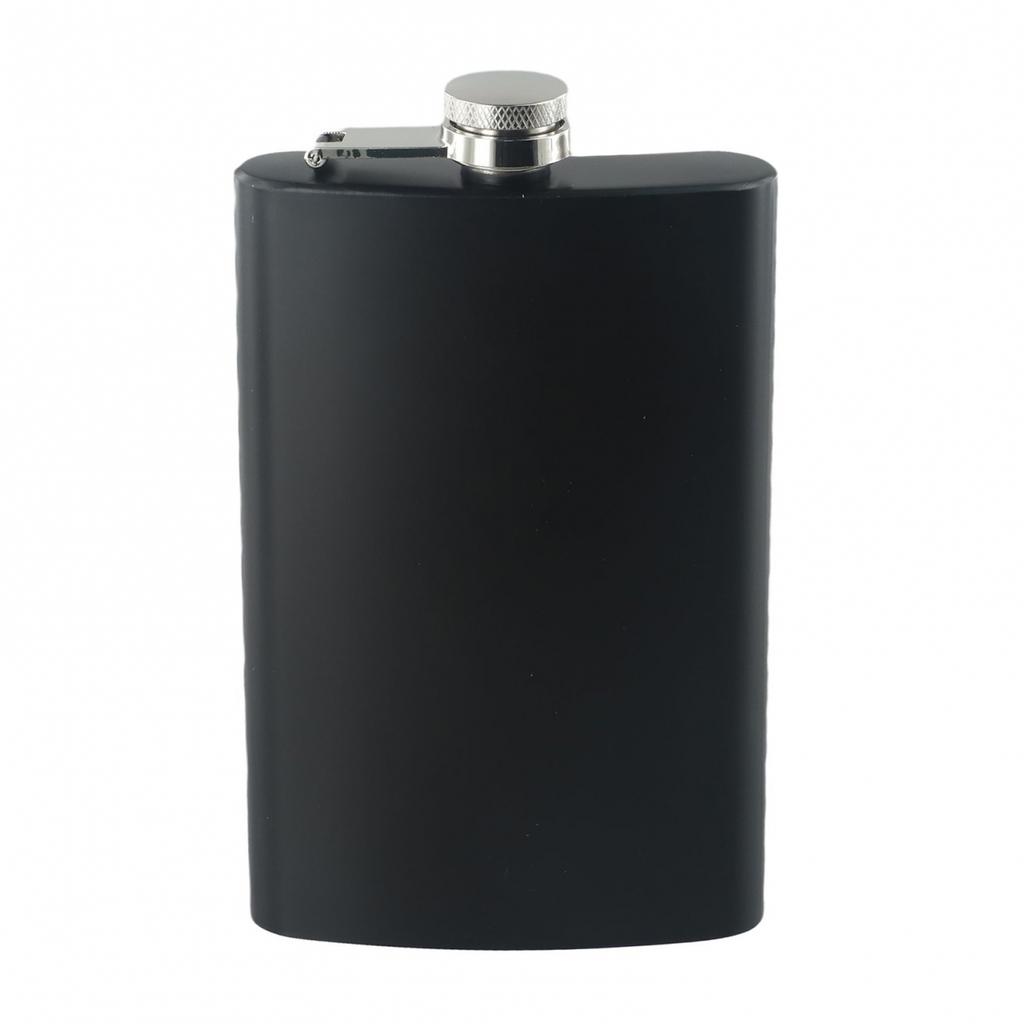 Hiking Other Spirits Flask Portable Small Wine Jug 7-12oz Black Black Matte