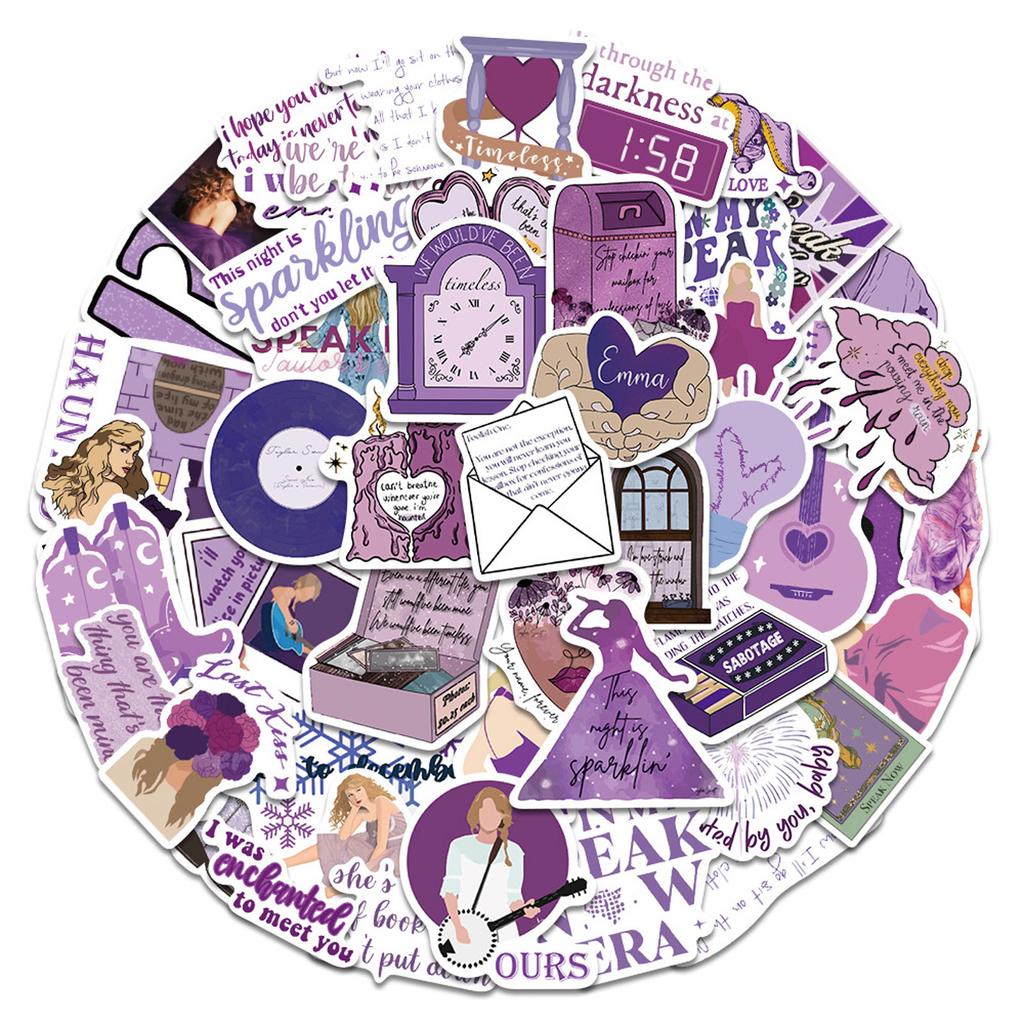 50 Music Album Stickers, Luggage, Guitar, Scooter, Phone Case, Water Cup Stickers