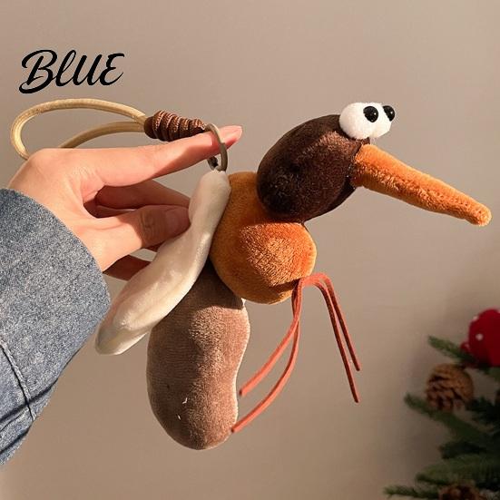 Personalized Schoolbag Pendant Funny Plush Insect Pendant, Stuffed Mosquito Bag Charm, Cute Big Charm Eye Bee Fly Cockroach for Handbag Keychain