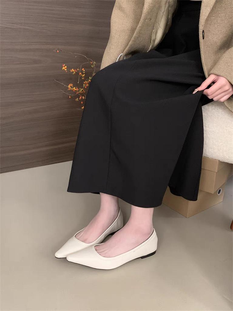 Pointed flat-soled single shoes women's new gentle temperament silver leopard print women's shoes