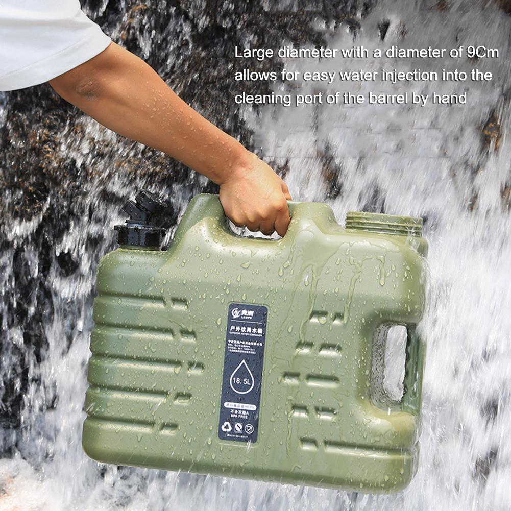 18/12/10/5L Camping Water Bucket Portable Car Water Tank Container Large Capacity with Faucet for Camping Cooking Picnic Hiking