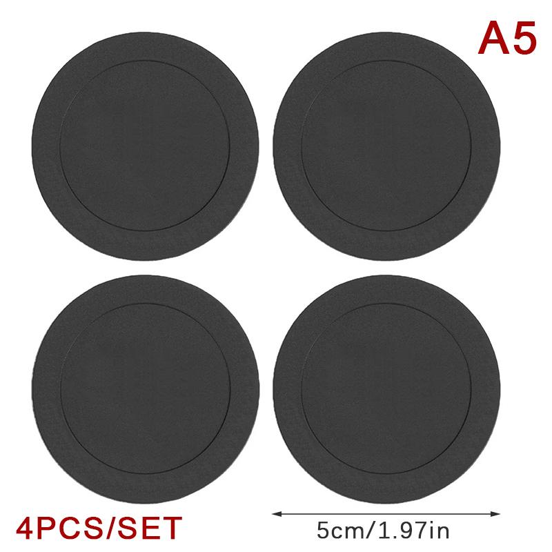

4 шт. круглых черных резиновых подставок, самоклеящиеся наклейки на дно стакана, нескользящие, противоожоговые защитные накладки на стакан as the picture