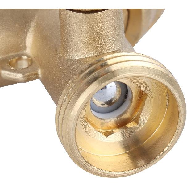 2‑Way Garden Hose Splitter, All‑Brass Heavy Duty Garden Hose Connector Tap Splitter, Outlet Splitter for NPT 3/4 Garden Hose hose splitter hose