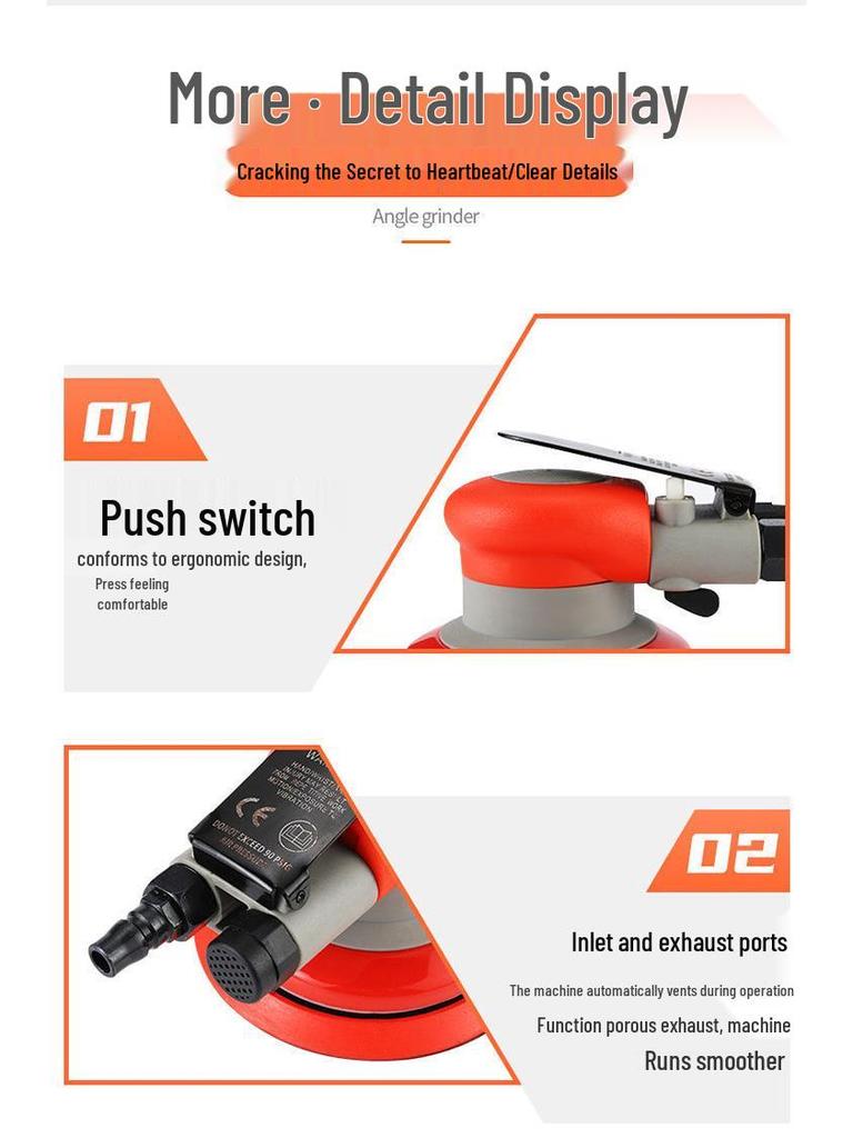 5-inch Pneumatic Car Polisher & Grinder Tool