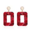 Women Fashion Resin Square Earrings Girl Party Earings Geometric Shape Long Earring