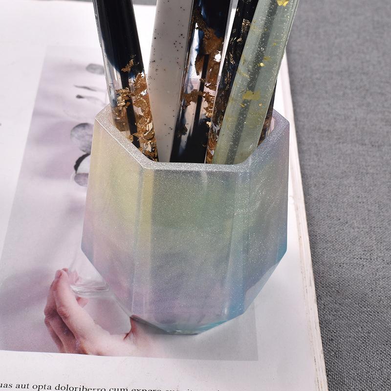DIY Tasse Silikonform Stifthalter Form Epoxidform Sechseck Runde Formen