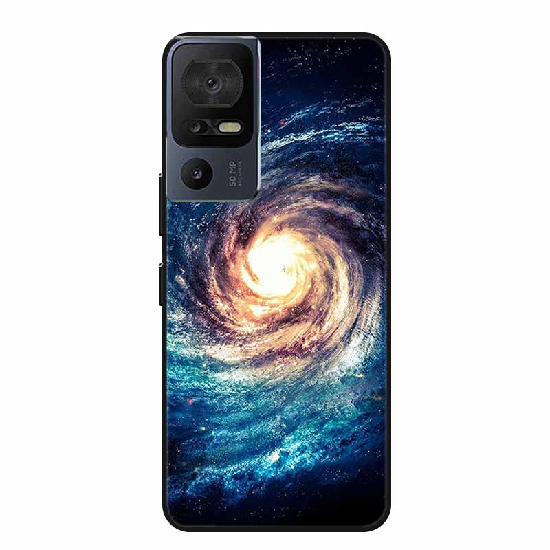 Für TCL 40 SE Handyhülle 40SE Hülle Schwarzes Silikon Weiche Rückseite Hülle Für TCL 40 SE Hülle Funda Für TCL40SE Capa 6.75" Schale
