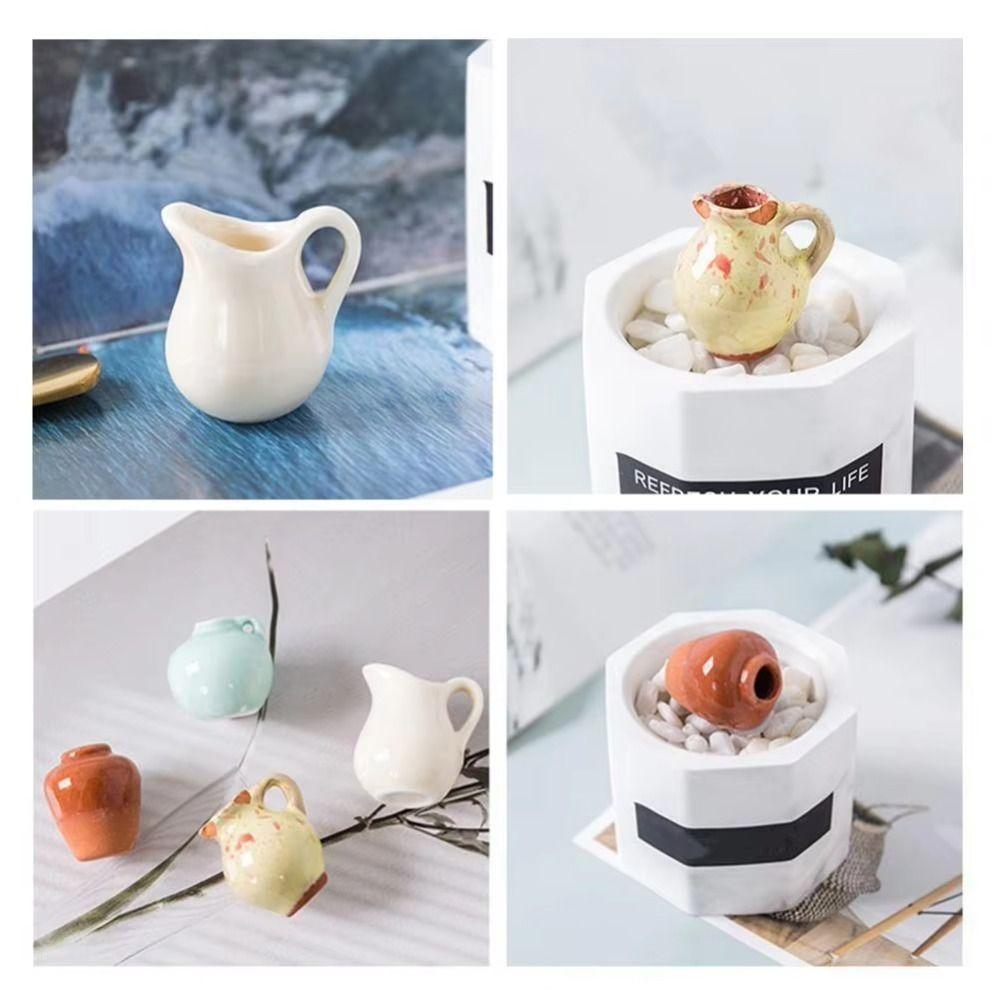 8Pcs Resin Refrigerator Magnets Vase Excluding Plants Creative Fridge Magnets  Fridge Decoration