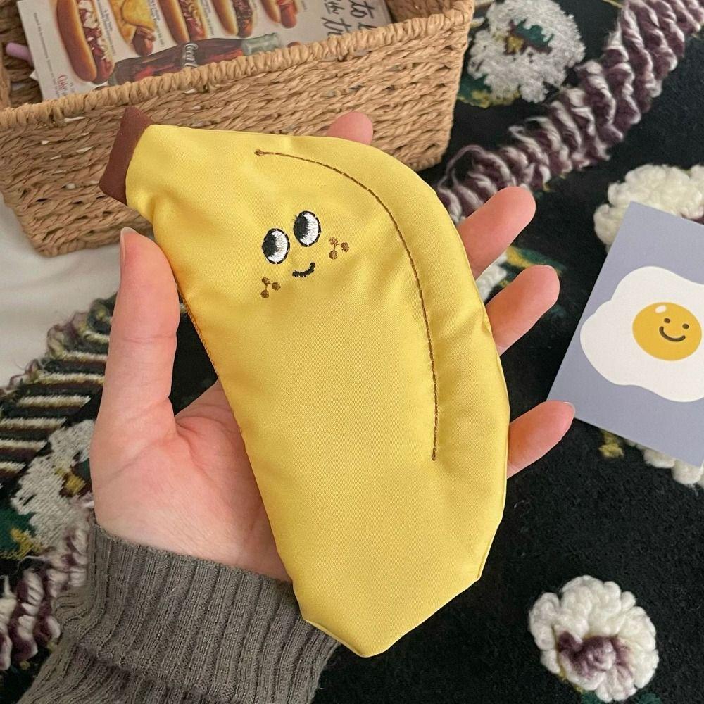Mini Storage Bag Canvas Coin Purse Coin Bag Earphone Storage Bag Funny Banana Wallet  Children