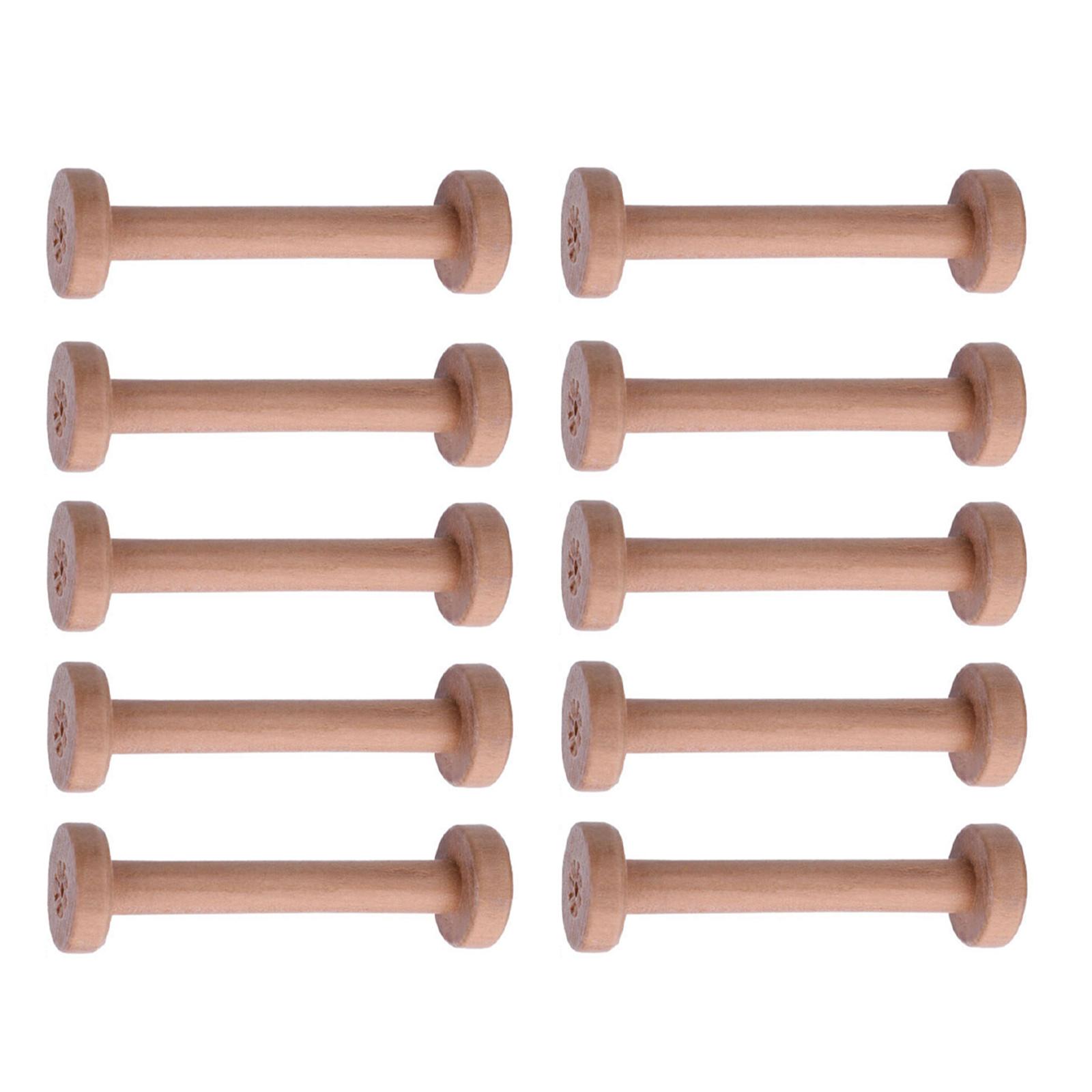 10 шт. деревянных катушек для ниток, деревянные катушки для вышивальных ниток, деревянные моталки для швейных ниток A