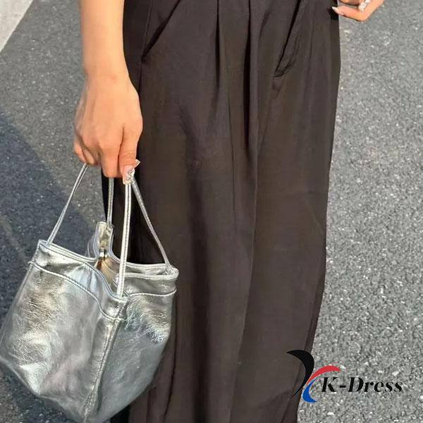 Lesklá stříbrná taška (1 barva)