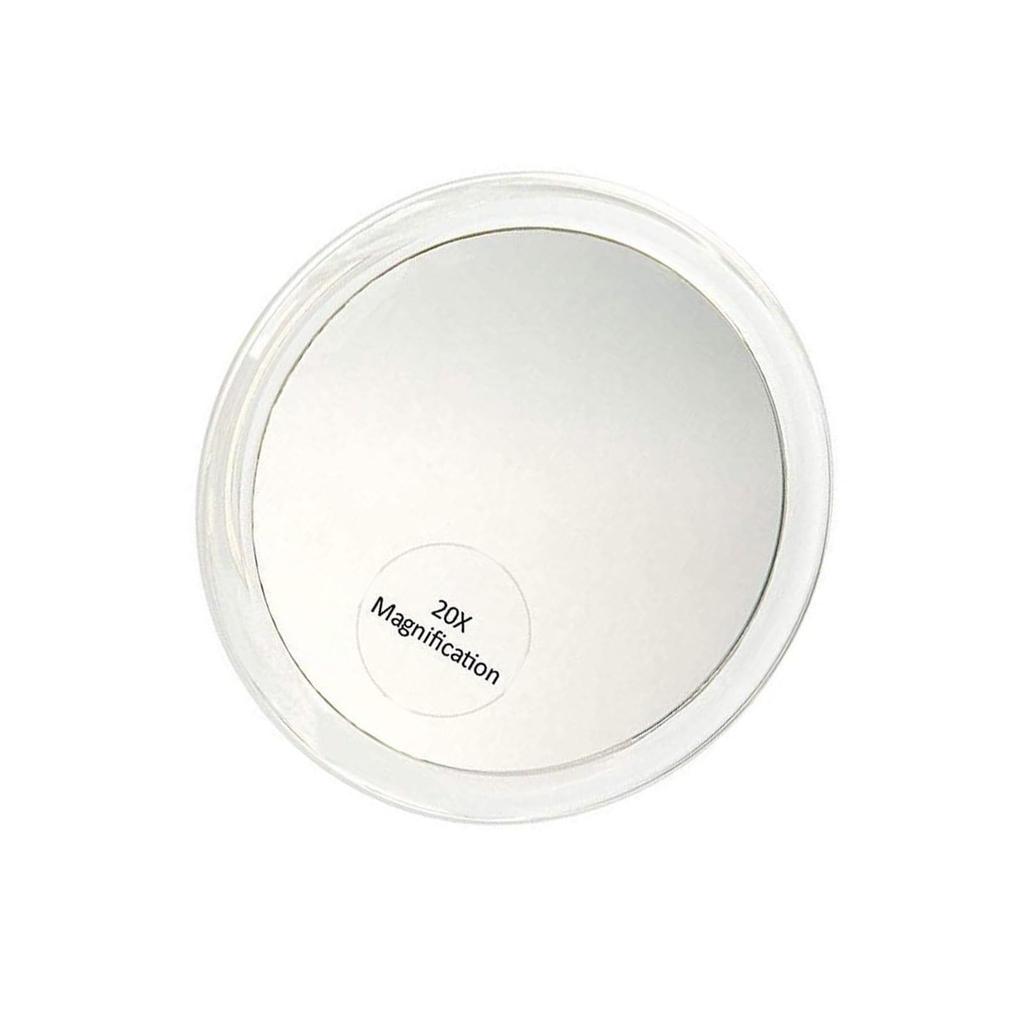 20x Magnifying Eye Makeup Blackhead Suction Storage Circular Cloth Gift for Her Mirror, Removal, Cup, Tweezers, Bag, Included,
