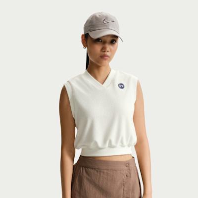 Nike Tank Tops Women s Ecru V neck Moderate Other S