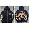 Premium Streetwear Hoodie With Rhinestone Embellishment Oversized Zip-Up Sweatshirt Men Cotton Blend Loose Fit