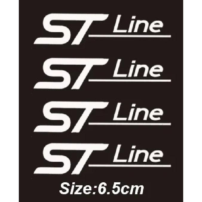

4Pcs STLINE Car Body Sticker For Ford Fiesta Mondeo Fusion Escape Edge Ecosport Focus Ranger Ghia MK2 MK3 MK4 STLINE White
