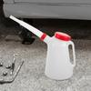 Carafe à Huile en Plastique Rouge 5L Bec Long Durable Léger Doseur de Mesure pour Lubrifiant Moteur Entonnoir Automobile Injecteur Voiture Bateau