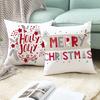 Nordic Christmas Pillow Cover Cartoon Elk Sofa Cushion Cover Peach Skin Pillow Cover