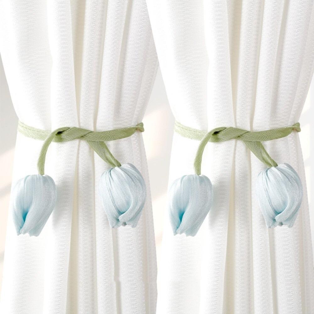 1Pair Elegant Curtain Tieback Adjustable Curtain Buckle Elegant Style Tulip Curtain Straps  Homestay