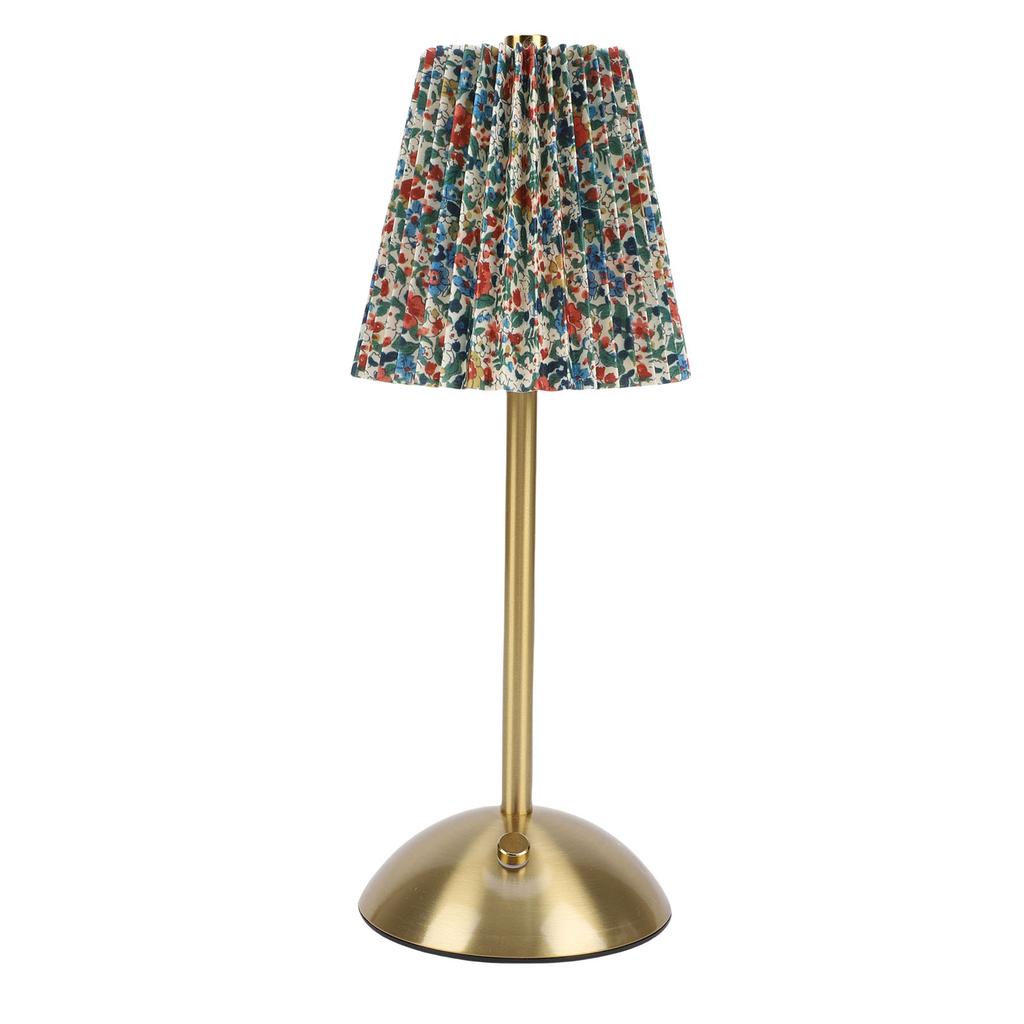 Small Pleated Table Lamp Iron Fabric Soft Lighting Bedside Nightstand Desk Lamp for Bedroom Living Room