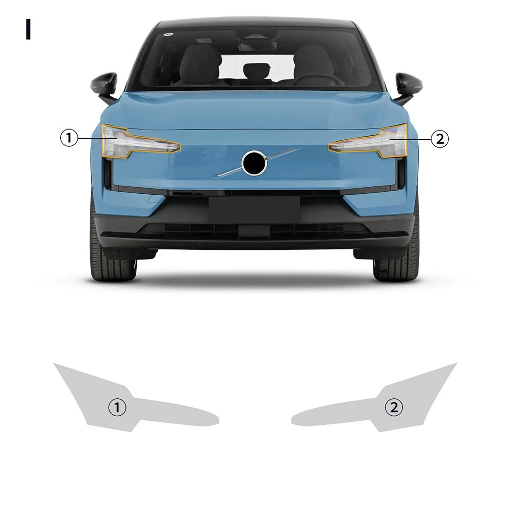 

For Volvo EX30 2024 2025 Car Headlight Rearview Film B Pillar TPU Protection Film Pre-cut PPF Clear Bra Anti-scratch Cover Transparent Film