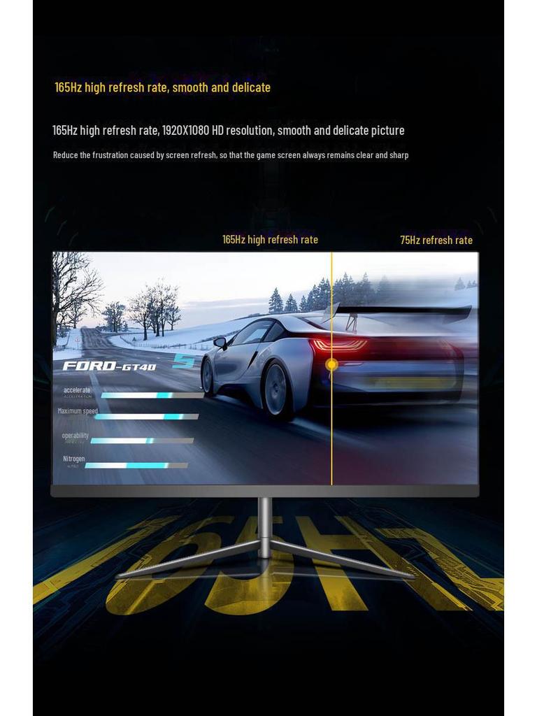 27-inch IPS 2K/4K Gaming Monitor, 165Hz Full Screen, High-Definition Display