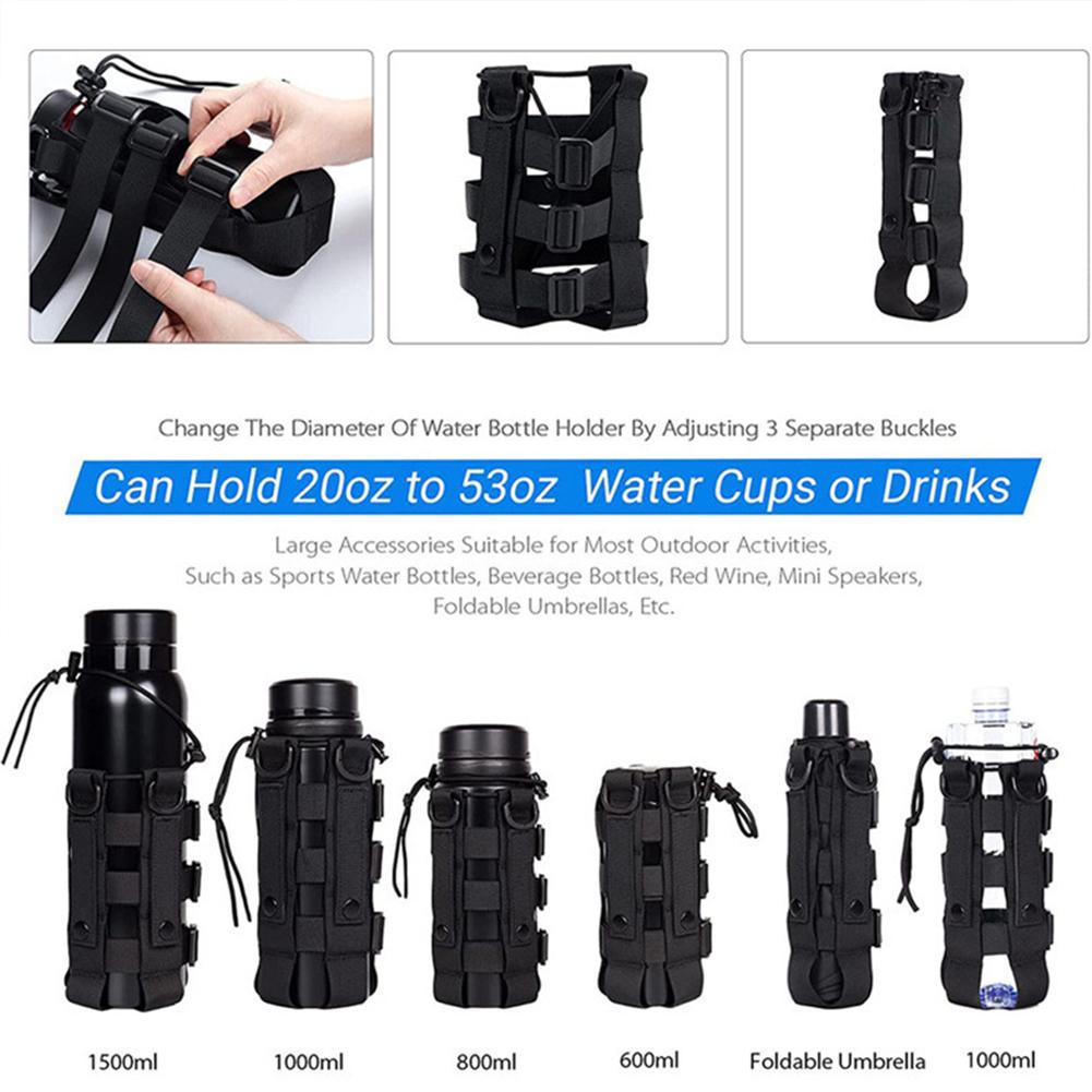 Outdoor Water Bottle Pouch Fuel Bottle Bag for Hiking Travelling Camping