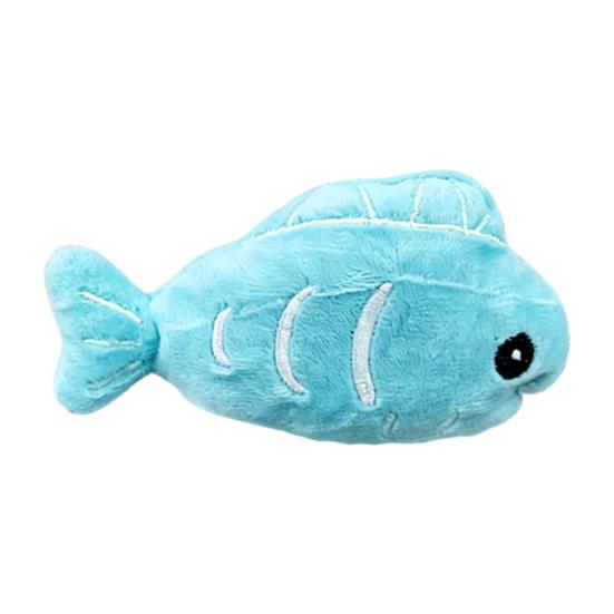 

Plush Fish Cat Toy with Catnip Soft Cat Chew Toy Crinkle Stuffed Fish Toy for Cats Indoor Kittens Teething Hunting Instinct синий