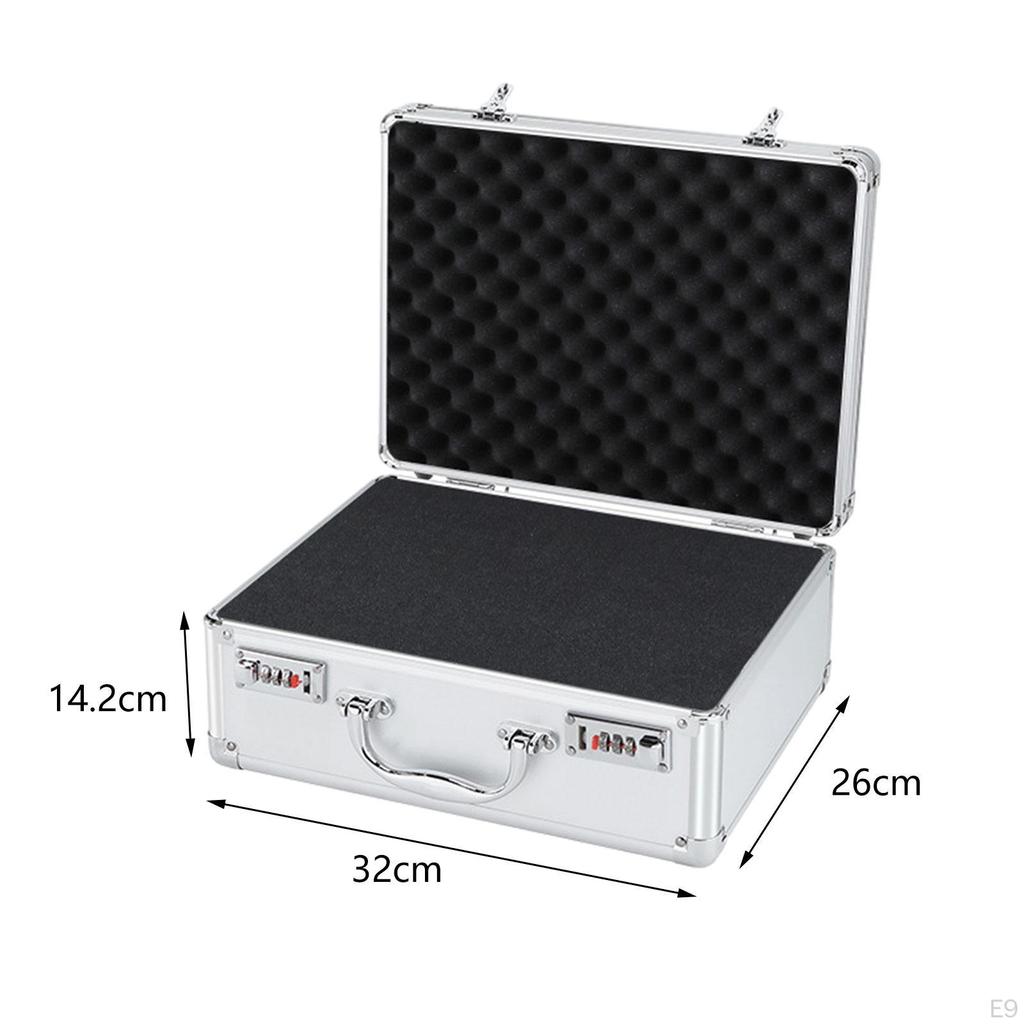 Aluminum Hard Carrying Case,Aluminum Case with Foam,Microphone Shockproof Case,Hard Shell