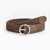 Women'S Belt Round Buckle Simple Japanese Buckle Decorative Multi-Colored Wax Rope Woven Casual Pants Jeans Belt Women