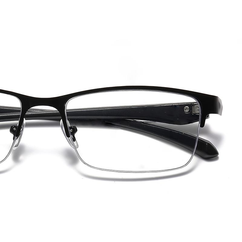Half Frame Photochromic Glasses for Men Trendy Fashion Color Changing Eyeglasses Unisex Sunglasses