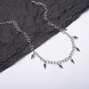 Unisex Necklace Hollow Chain Rivet Decor Solid Color Hop Adjustable Length Hip Party Style Punk Club Choker